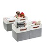 DECOMOMO Foldable Storage Bin [4-Pack] Collapsible Sturdy Cationic Fabric Storage