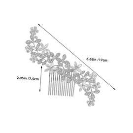 Baluue 2pcs Rhinestone Hair Combs for Weddings Elegant Crystal Headpiece Hair Accessories Bridal Updo Hairpins for Proms and Special Occasions