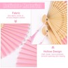2 Pieces Folding Fan with Fringe Silk Hand Held Fan
