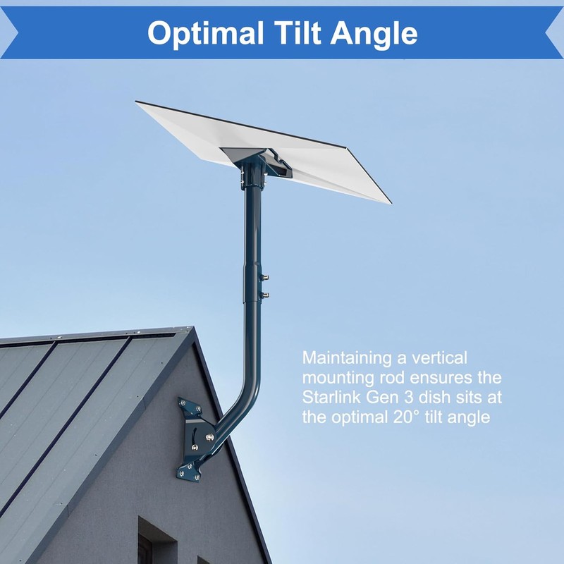 IZLTUV-Gen 3 Mount for Starlink, Heave Duty Adjustable 2-Way Roof