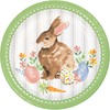 Trendware Spring Cottage Bunny Dinner Plates, 24 Count