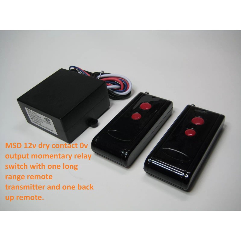 MSD-INC 12V 15A DC dry contact momentary relay switch with