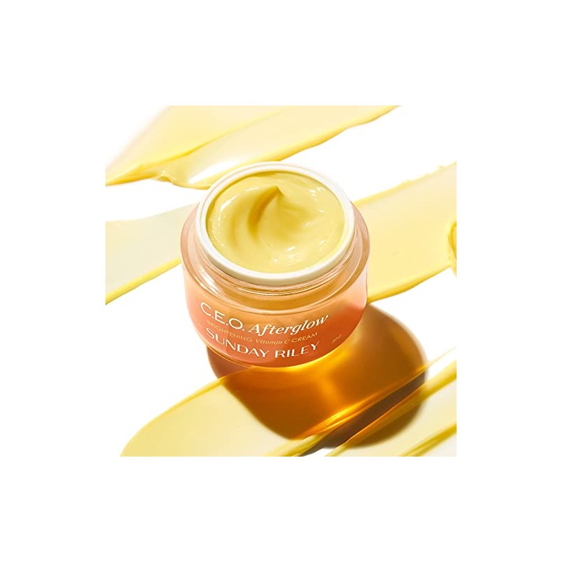 Sunday Riley C.E.O. Afterglow Brightening Vitamin C Cream Face Moisturizer,