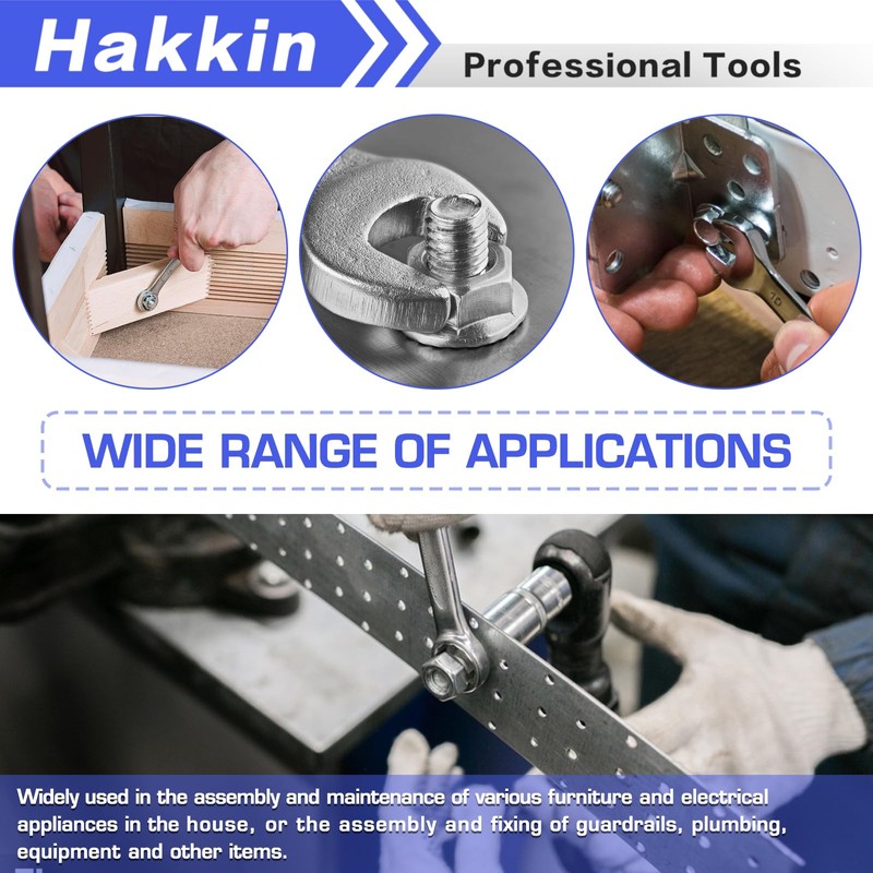 Hakkin 360PCS M5 M6 M8 Flange Bolts and Nuts Assortment