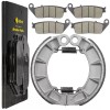 Caltric Front Brake Pads & Rear Brake Shoes for Honda