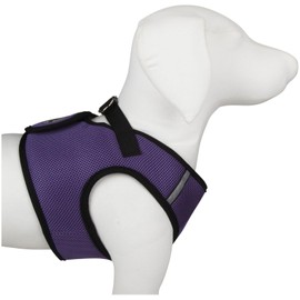 The Worthy Dog Step-in Sidekick Harness with Padded Mesh Velcro Adjustable, Outdoor, Easy Walk Vest Fits Small, Medium and Large Dogs-Purple