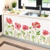 Fujitoya Wall Sticker Pink Flowers Purple Grass Kwai Wall Decor