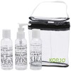 Korjo Refillable 3 Pack Bottles Set, 2 with Screwtops, 1