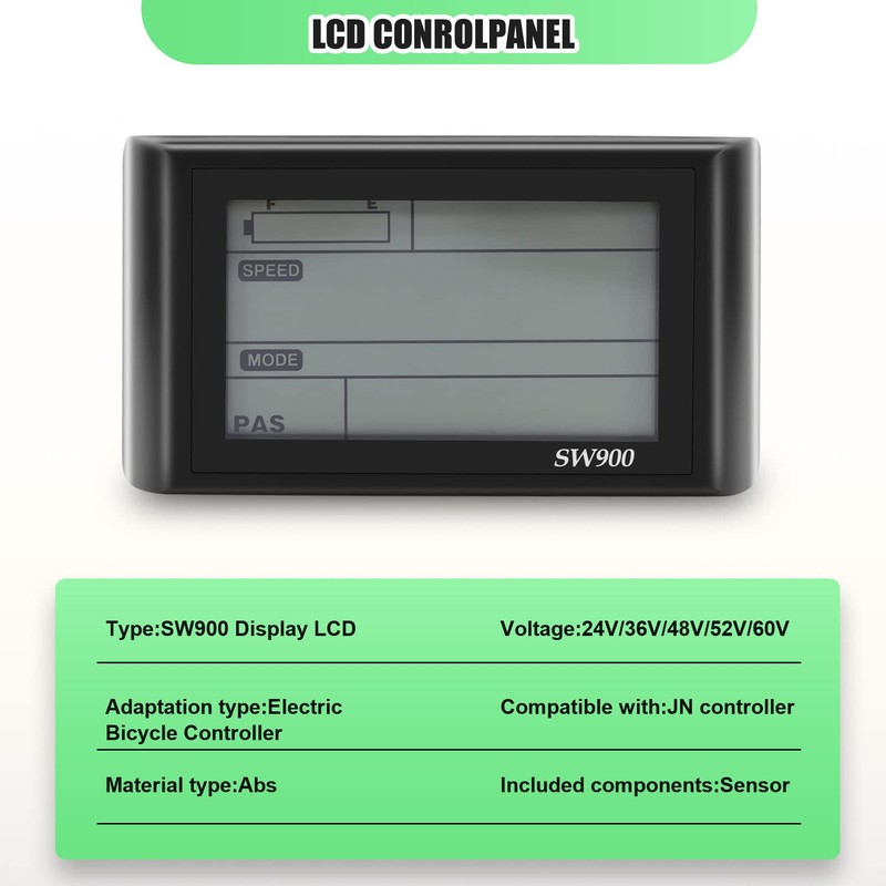 Giilayky SW900 Ebike LCD Display 36V E-Bike LCD Meter Panel