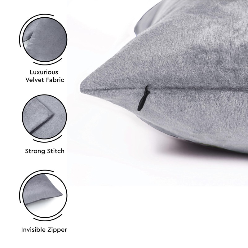 Encasa Christmas New Year VELVET Cushion Covers 2pc Set (60