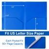 EEHZTSI 60-Pack Plastic Folders with Pockets,2-Pocket Poly Folders Holds 8-1/2"