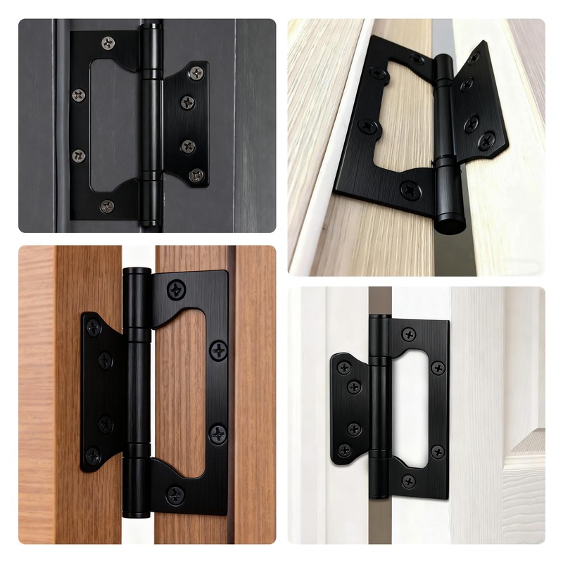 Semrien 4 Pcs 4 x 3 Inch Door Hinges, No