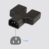 IEC320 C14 to Dual C19 Power Adapter Copper Conductor PVC