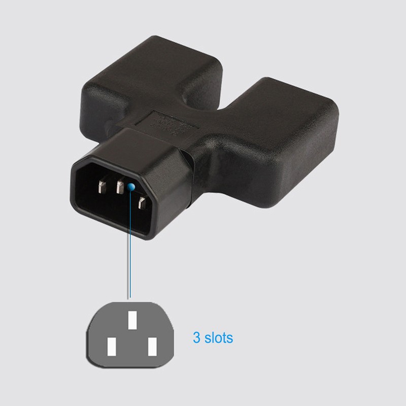 IEC320 C14 to Dual C19 Power Adapter Copper Conductor PVC