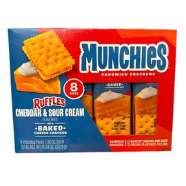 Munchies Ruffles Cheddar & Scour Cream Baked Sandwich Crackers 11.04 oz