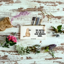 Parent-New - Mr. & Mrs. Panda S Makeup Bag Platypus Brave, White, Hand drawn