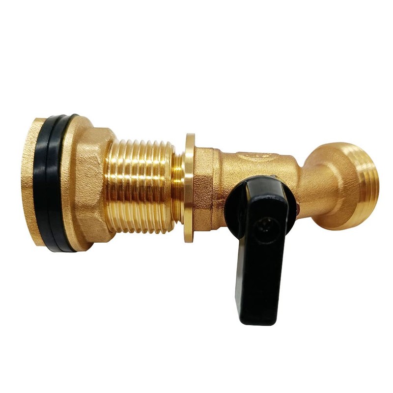 Joywayus Brass Water Container/Rain Barrel Spigot 3/4" to 1/2" Male