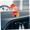 FELTECHELECTR Creative Money God Figurine Car Dashboard Decor Durable Easy