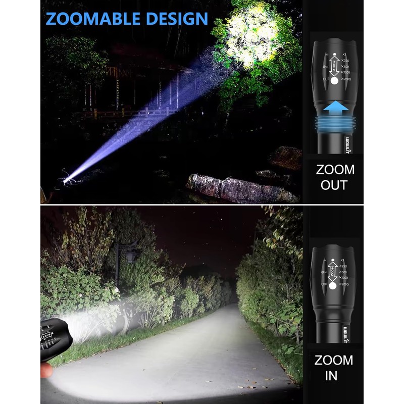 LED Flashlight, Wowlite Ultra Bright XML T6 LED Torch with