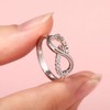 Jeulia Sterling Silver Infinity Engagement Ring for Women Wrap Ring