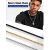 PROSTEEL Mens Necklace Chain 3mm Stainless Steel Chain Spiga Wheat