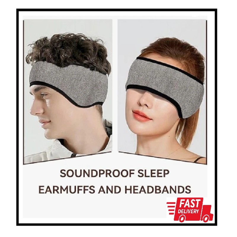 Agatige Soundproof Sleep Earmuff Headband Sleeping Noise Cancelling Ear Wrap