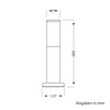 ledscom.de Poru Bollard Light for Outdoor Use, Stainless Steel, Round,