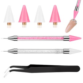 2-Piece Rhinestone Applicator Set with Wax and Picker Pens for Precision Crafting, Nail Art, and Jewelry Design