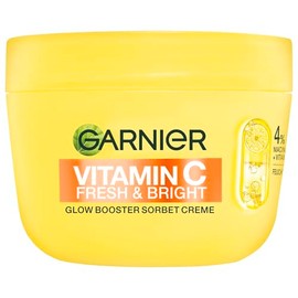Garnier Vitamin C Fresh & Bright Glow Booster Sorbet Cream - Face Care with 4% Niacinamide & Vitamin C for Radiant Glow - Moisturising Cream Against Dark Spots & Pigment Spots - 85 ml