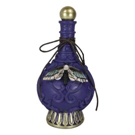 Ebros Gift Occult Wicca Spiritual Divinity Moth Metamorphosis Purple Faux Potion Bottle Decor Figurine Mystical Witches Wicca Occultic Psychic Witchcraft