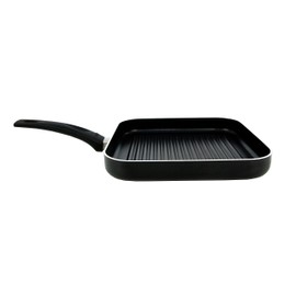 IMUSA USA IMU-30026 Square Griddle with Ridges 10.5-Inch, Black