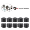 10PCS Motorcycle Head Bolt Cover Black Flat CNC Aluminum Engine
