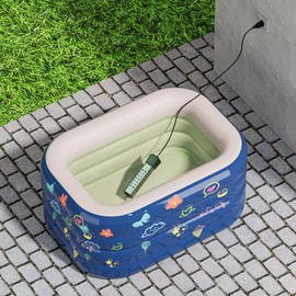 KYOULP Portable Immersion Water Heater, 2000W, Stainless Steel, Above Ground Pool Heater with Digital LCD Thermometer