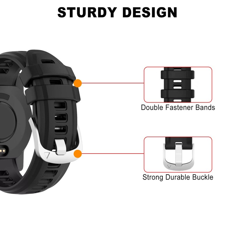 Durable Sweat and Water Resistant Silicone Strap for Garmin Instinct
