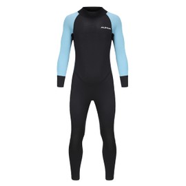 Aunua Youth 3/2mm Neoprene Wetsuits for Kids Full Wetsuit Swimming Suit Keep Warm(CA7032blackblue16)