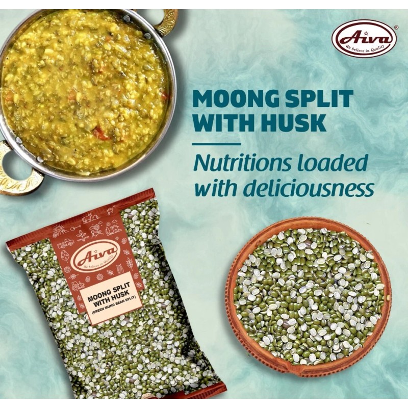 Aiva Moong Bean Split 2 lb