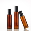 3Pcs 60ml 2oz Amber Glass Pump Bottle Refillable Travel Cream