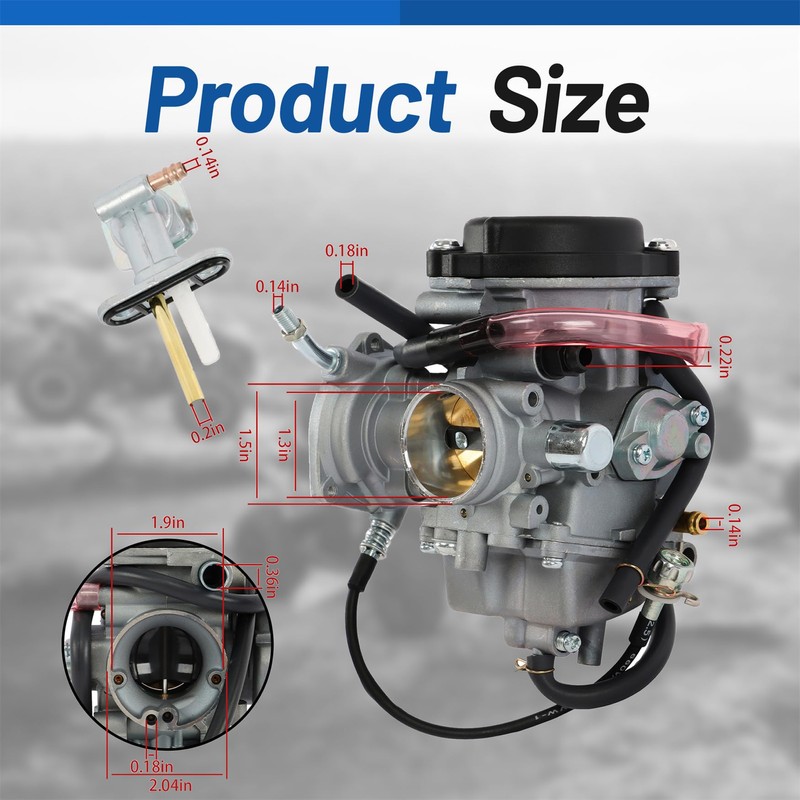 WFLNHB Carburetor Carb Replacement for Yamaha Kodiak 400 YFM 400