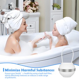 VividLife Advanced Bath Water Filter 8-Stage Bath Filter,filtration hundreds of contaminants, water softener, balanced pH, BPA free, infused with vitamin C for healthier skin and hair (New version)