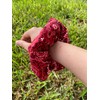 Red Bandana Scrunchie hair Tie Ponytail