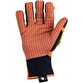 Ironclad KONG Pro Hi-Viz Glove; TPR Impact Protection, A6 Cut Resistant, Level 5 Abrasion, Sized S, M, L, XL, XXL, XXXL (SDX2P-03-M)
