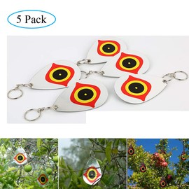 Cainda 5 Pack Horrible Predator Eye to Scare Birds Away, Birds Deterrent Hanging Devices, Keep Birds Away from Your Barns Garden Windows Warehouse