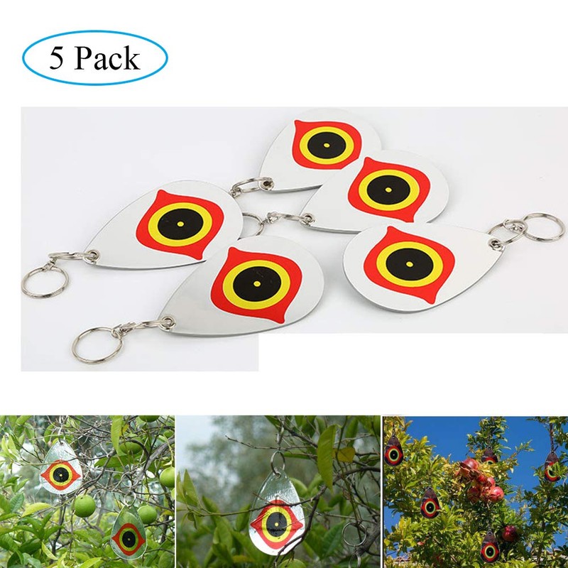 Cainda 5 Pack Horrible Predator Eye to Scare Birds Away,