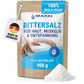 Maxxi Clean | 1 x 900 g high-purity Epsom salt | bath salt for wellness and body scrub | Epsom salt made in Germany | pure relaxation for muscles, skin and soul | magnesium suitable for garden care