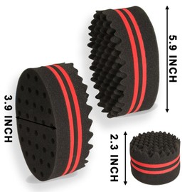 Hair Sponge, Hair Sponge Comb, Hair Care Tool Sponge, Blue, Red (Optional) Hair Sponges For Black Men Curls Twist King with Hair Brush Sponge and Comb For Men and Women (Red)