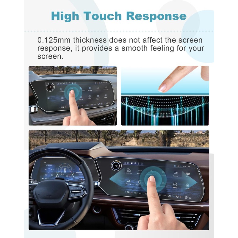 CDEFG 4PCS for 2025 Chevy Tahoe Suburban Screen Protector Compatible
