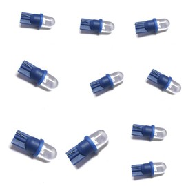 10 Pack Pinball Replacement Bulb LED 6.3 Volt AC, 555 Clear Wedge Base T10 Cool Blue