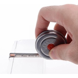 2m Mini Stainless Steel Retractable Tape Measure - Retractable Measuring Tape for Office & Woodworking, Heavy Duty 25ft Metric Tape, Compact Steel Measuring Tool