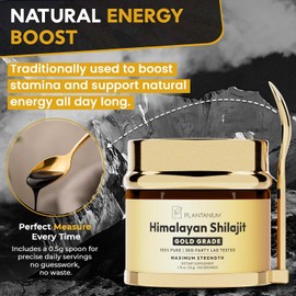 Resina de Shilajit del Himalaya premium de grado dorado, 50 g, 100 porciones, más de 85 oligoelementos, más del 78% de ácido fúlvico. Energía, vitalidad y refuerzo inmunitario. Con análisi