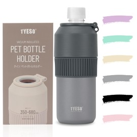 TYESO Plastic Bottle Holder, Cold Insulated, Vacuum Insulated, Handbag, Foldable, 11.8 fl oz (350 ml), 500 ml, 680 ml, Bottle Can, For Outdoor Use, Travel & Office, 6 Colors